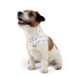Floral Blue Rose Pet Bandana Collar — Spring Floral Dog & Cat Accessory