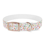 Floral Meadow Dog Collar – Pastel Tiny Flowers Pattern, Spring-Summer Pet Accessory