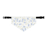 Floral Blue Rose Pet Bandana Collar — Spring Floral Dog & Cat Accessory