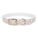 Floral Meadow Dog Collar – Pastel Tiny Flowers Pattern, Spring-Summer Pet Accessory