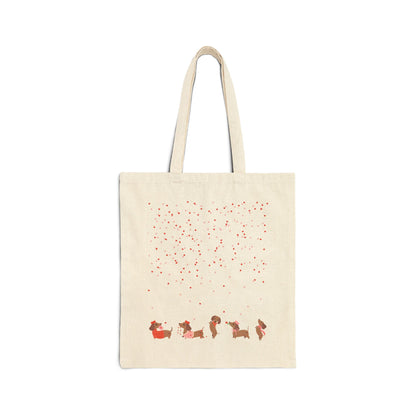 'Love Our Short Leg Babies' Cotton Canvas Tote Bag