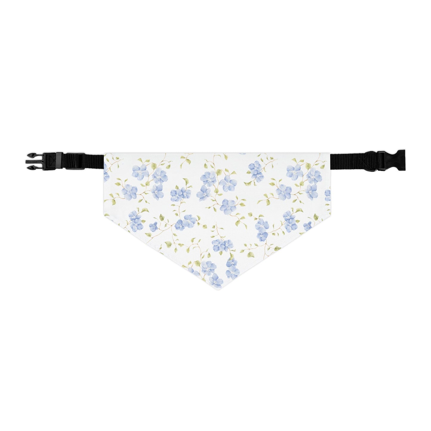 Floral Blue Rose Pet Bandana Collar — Spring Floral Dog & Cat Accessory