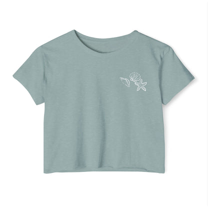 Sea Print Crop Top