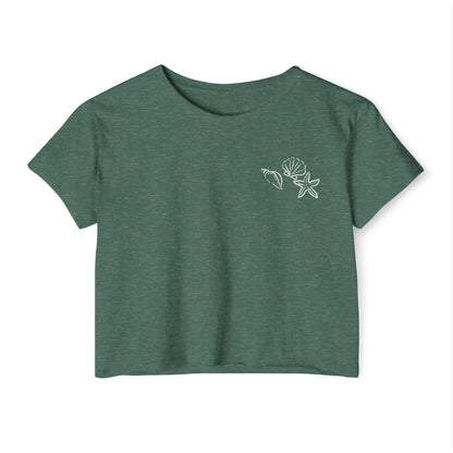 Sea Print Crop Top