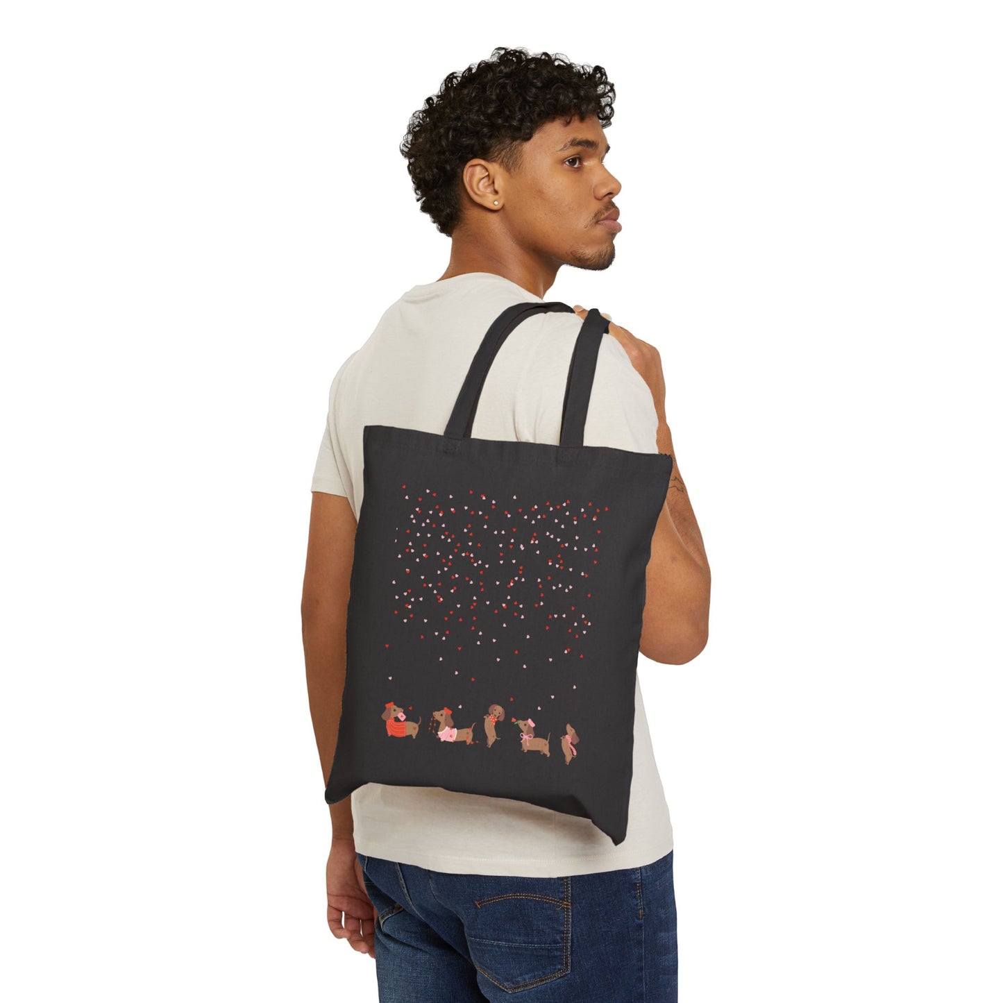 'Love Our Short Leg Babies' Cotton Canvas Tote Bag