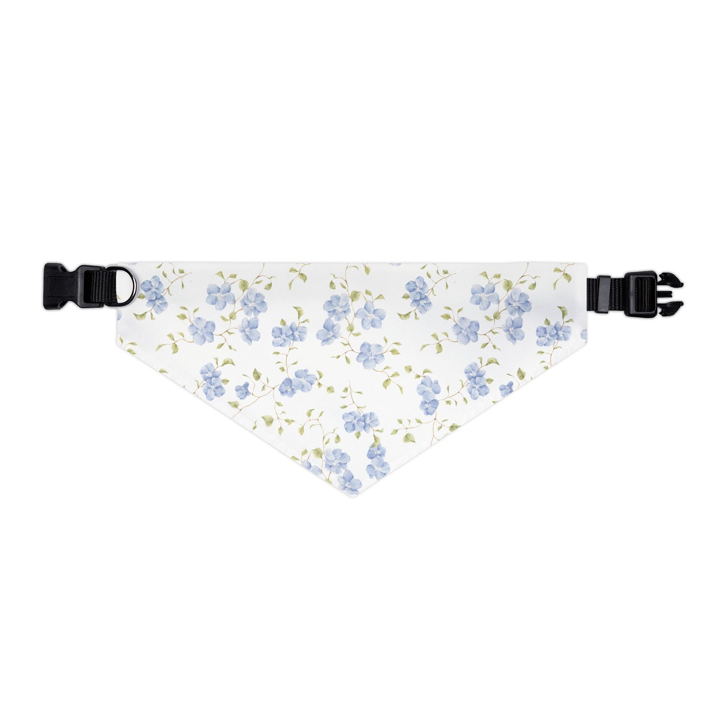 Floral Blue Rose Pet Bandana Collar — Spring Floral Dog & Cat Accessory