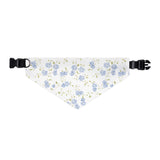 Floral Blue Rose Pet Bandana Collar — Spring Floral Dog & Cat Accessory